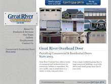 Tablet Screenshot of greatriveroverheaddoor.com